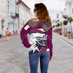 Sea Eagles Women's Off Shoulder Sweater Aboriginal - Vibe Hoodie