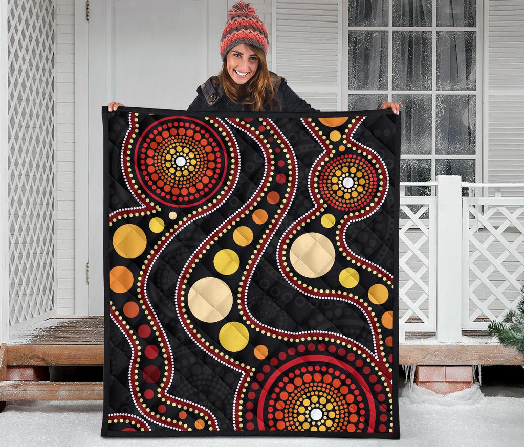 aboriginal-premium-quilt-australia-flower-aboriginal-art