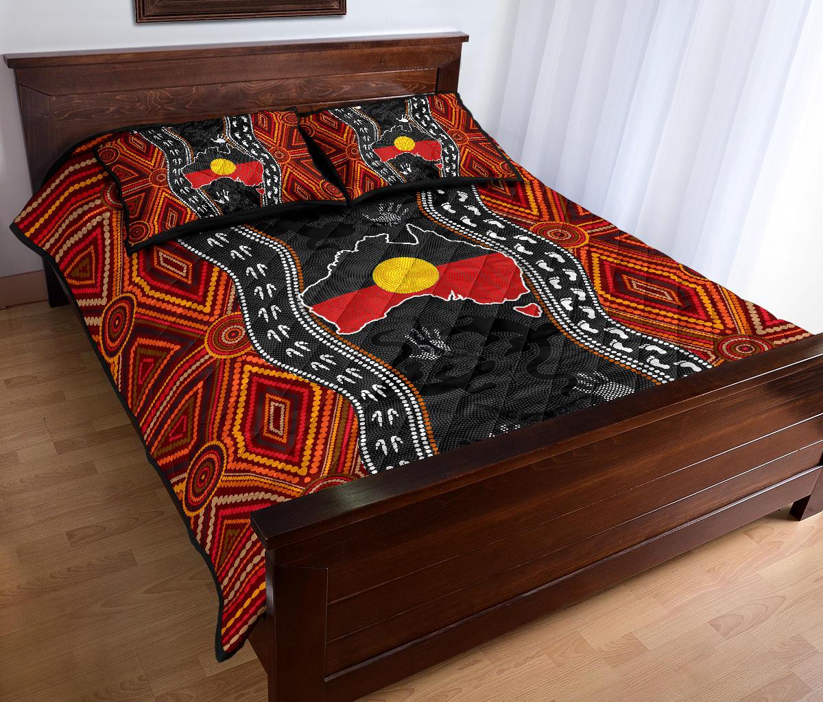 aboriginal-quilt-bed-set-australia-indigenous-map