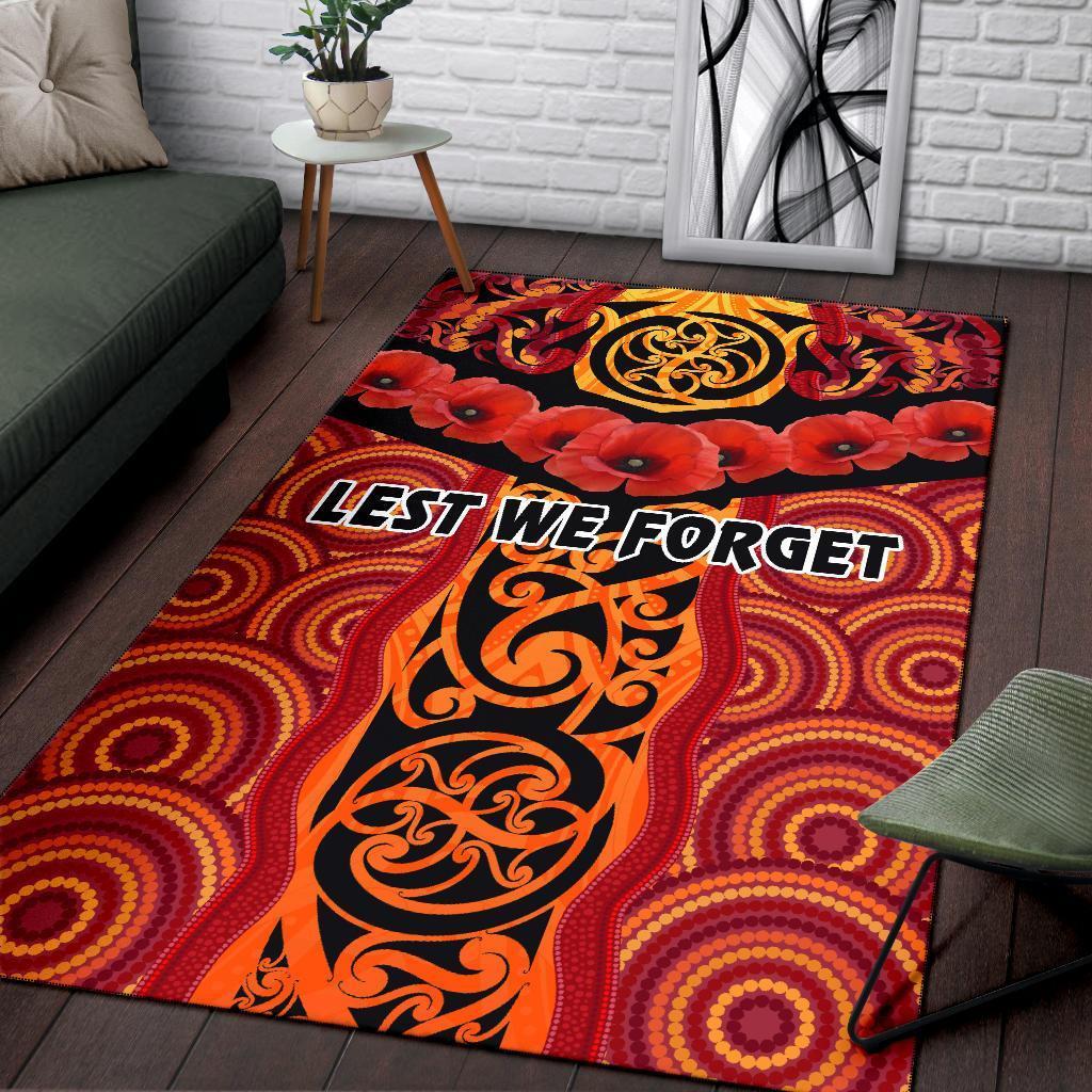 anzac-lest-we-forget-poppy-area-rug-new-zealand-maori-silver-fern-australia-aboriginal
