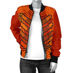 aboriginal-personalised-womens-bomber-jacket-aboriginal-boomerangs-and-dot-circle