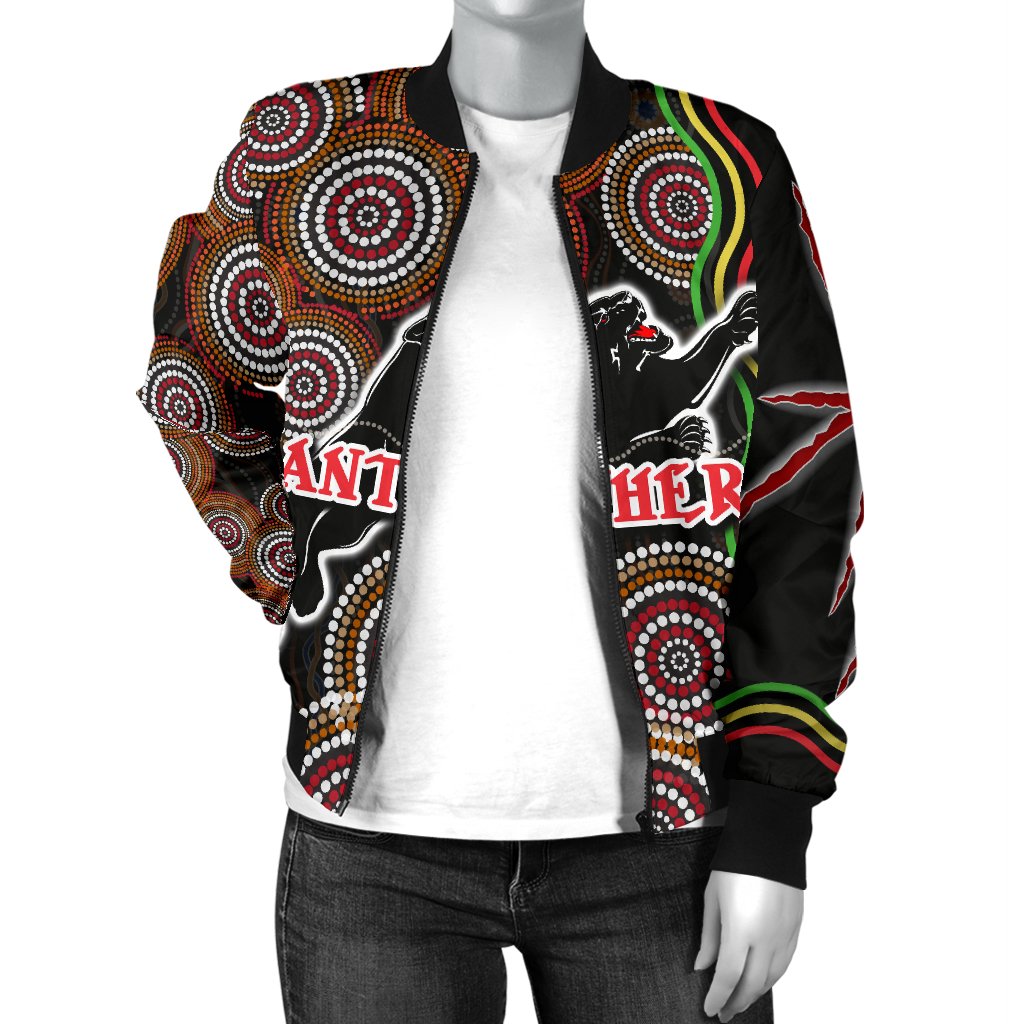 panthers-black-women-bomber-jacket-indigenous-penrith-version