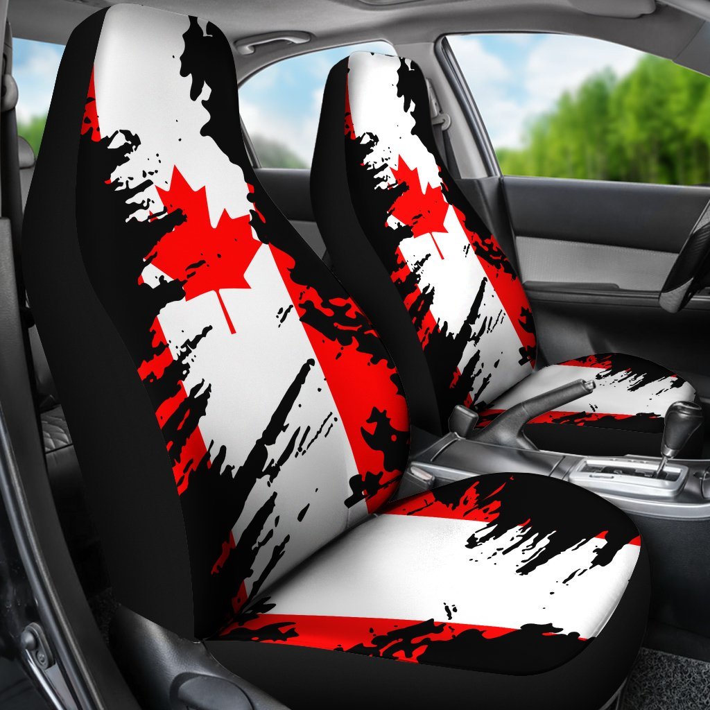 canada-flag-painting-car-seat-cover