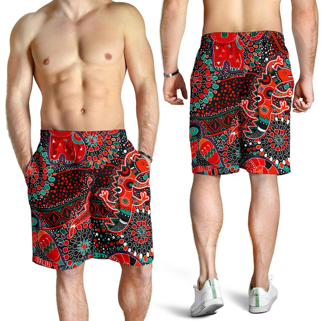mens-short-aboriginal-animal-dot-acrylic-paint