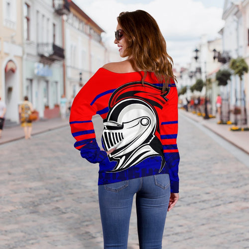 Knights Women's Off Shoulder Sweater - Vibe Hoodie