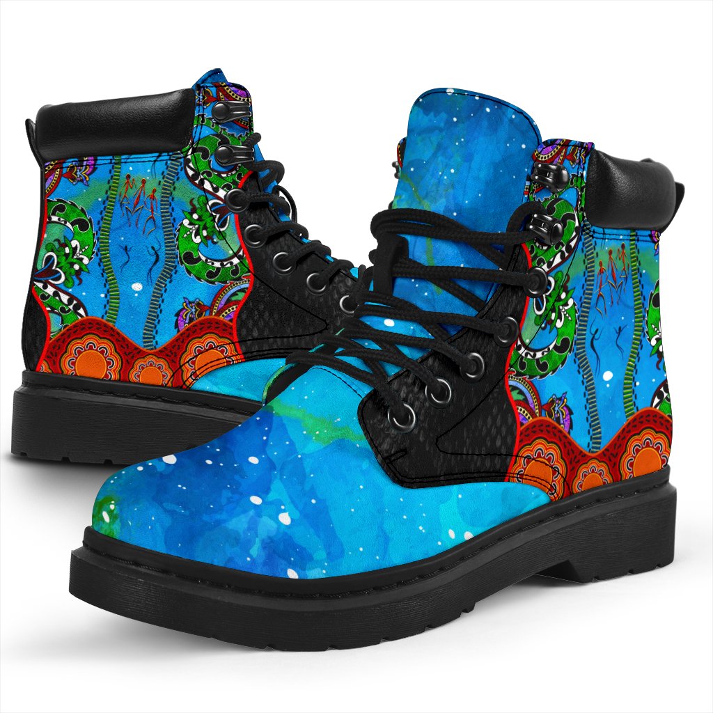 aboriginal-all-season-boots-aussie-indigenous-patterns-blue