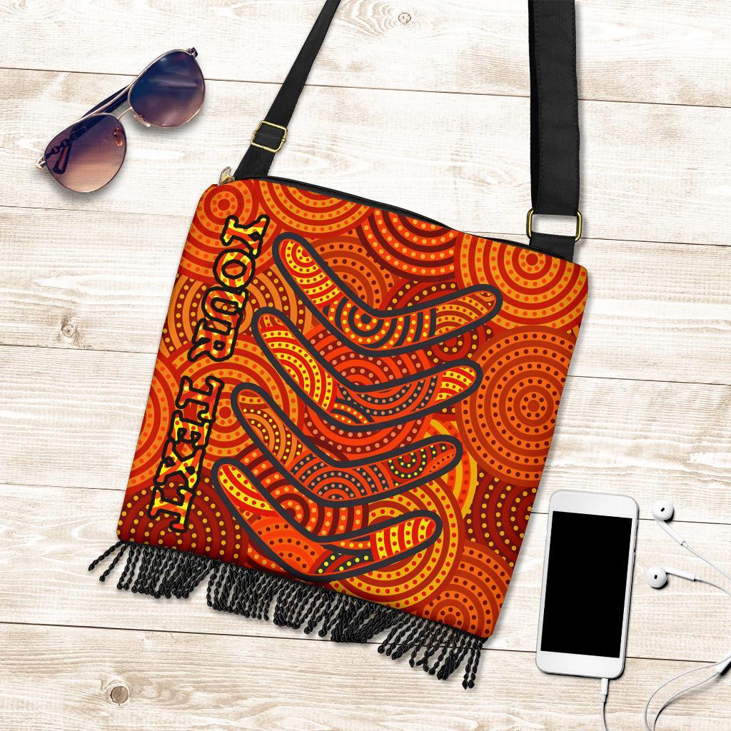 aboriginal-personalised-boho-handbag-aboriginal-boomerangs-and-dot-circle