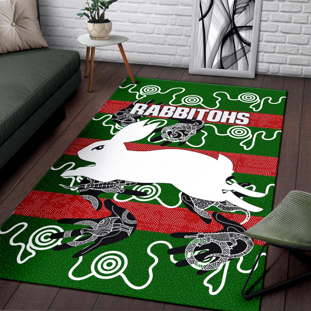 rabbitohs-area-rug-animals-aboriginal