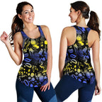 Racerback Tank - Australian Aboriginal Golden Wattle - Women - Vibe Hoodie