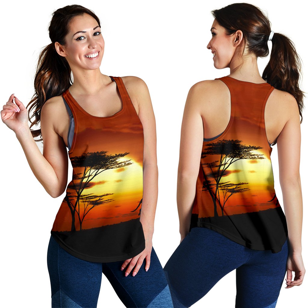 Racerback Tank - Kangaroo Top Tank Sunset Ver01 - Women - Vibe Hoodie