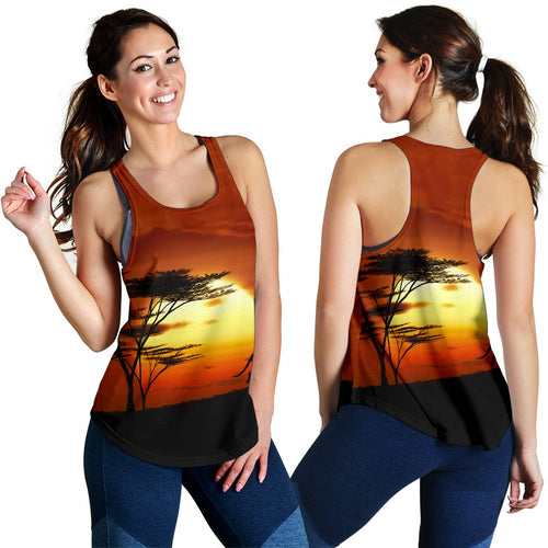 Racerback Tank - Kangaroo Top Tank Sunset Ver01 - Women - Vibe Hoodie