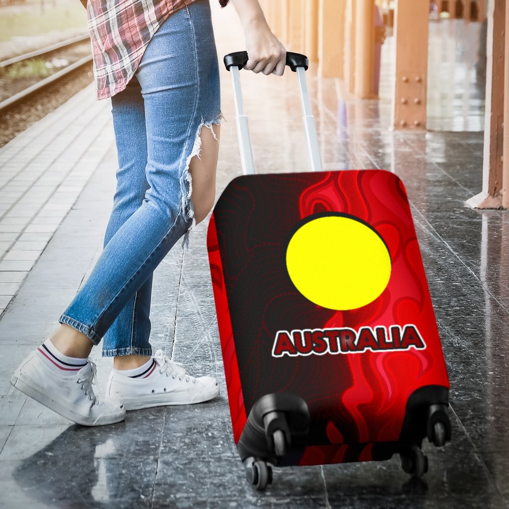 luggage-cover-aboriginal-patterns-suitcase-sun-australia-flame