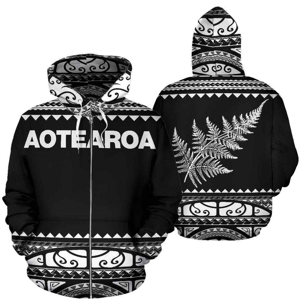 new-zealand-maori-zip-up-hoodie-aotearoa-silver-fern-zipper-hoodie-white