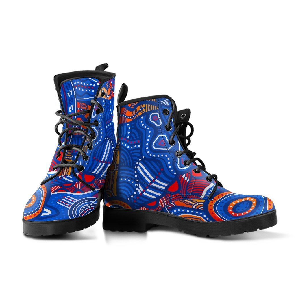 aboriginal-personalised-leather-boots-dolphin-ver01