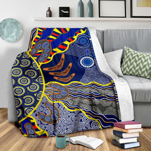 aboriginal-premium-blanket-australian-boomerang-dot-painting-art
