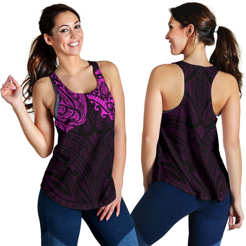 New Zealand Women'S Racerback Tank, Maori Polynesian Tattoo Purple - Vibe Hoodie