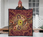 aboriginal-premium-quilt-indigenous-lizard-dot-painting-art