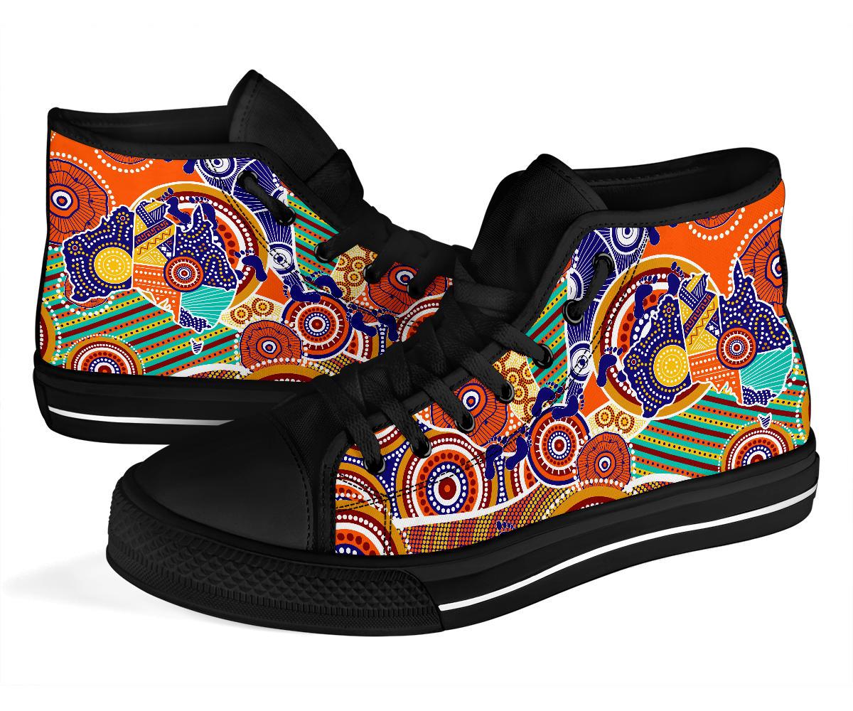 aboriginal-high-top-shoes-australian-map-dot-painting