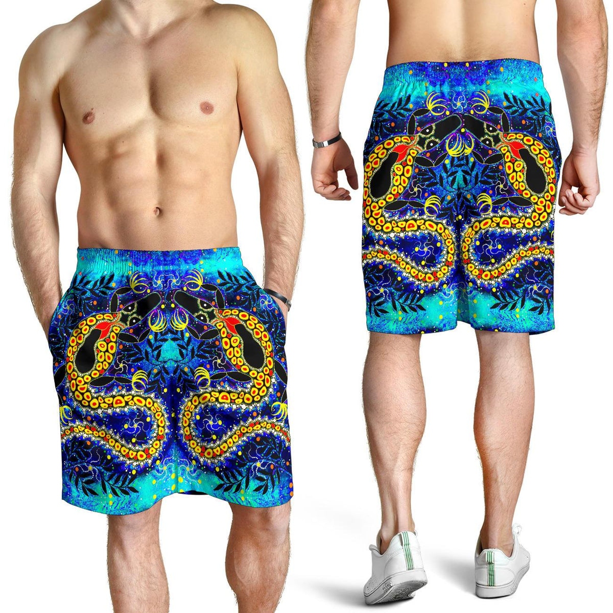 aboriginal-mens-shorts-indigenous-crocodile