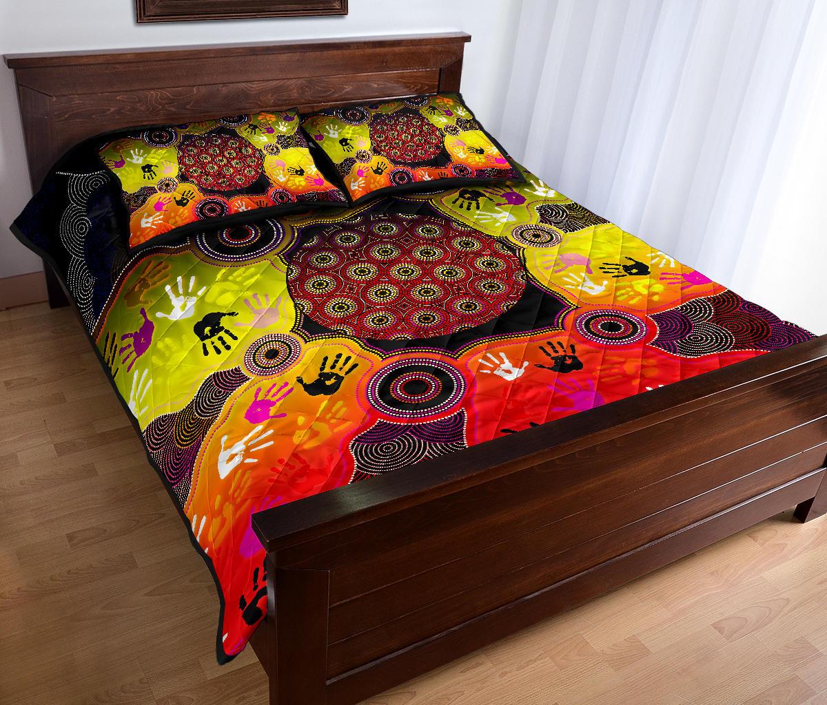 aboriginal-quilt-bed-set-indigenous-circle-dot-painting-hand-art