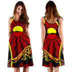 Midi Dress - Australia Aboriginal Dots With Didgeridoo - Vibe Hoodie