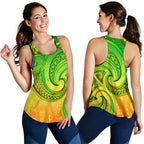 New Zealand Maori Mangopare Women Racerback Tank Polynesian - Rasta - Vibe Hoodie