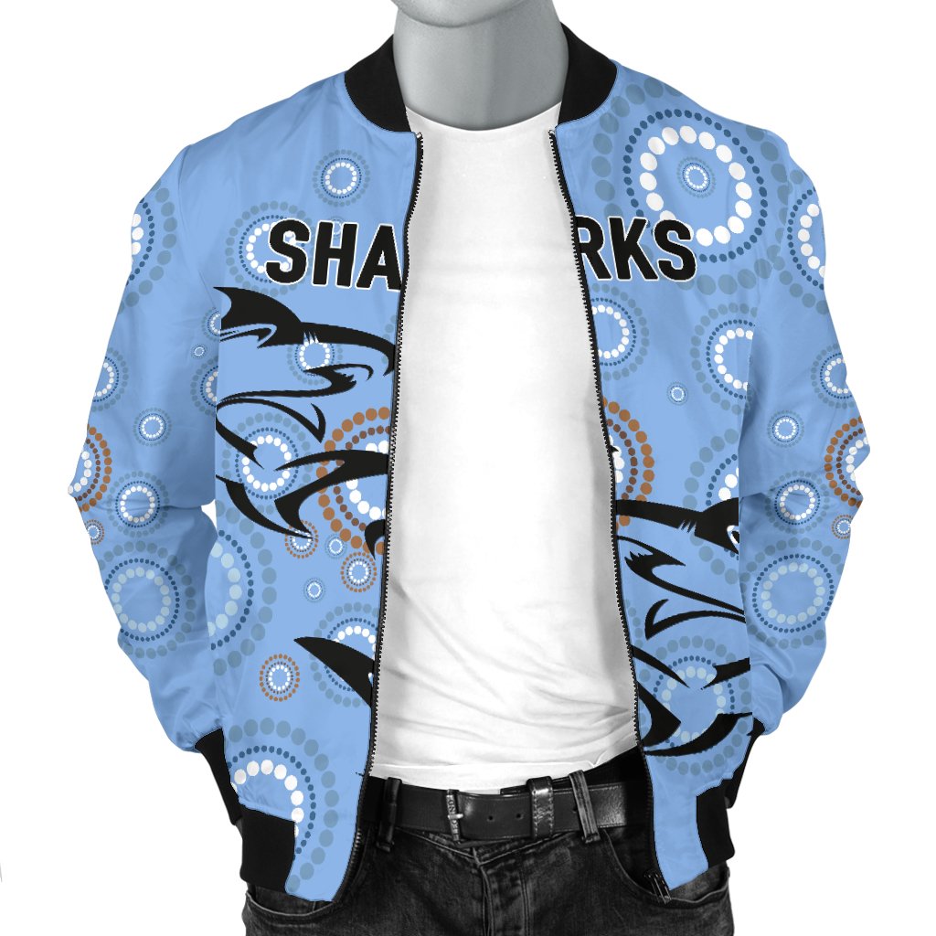 cronulla-mens-bomber-jacket-sharks-unique-indigenous