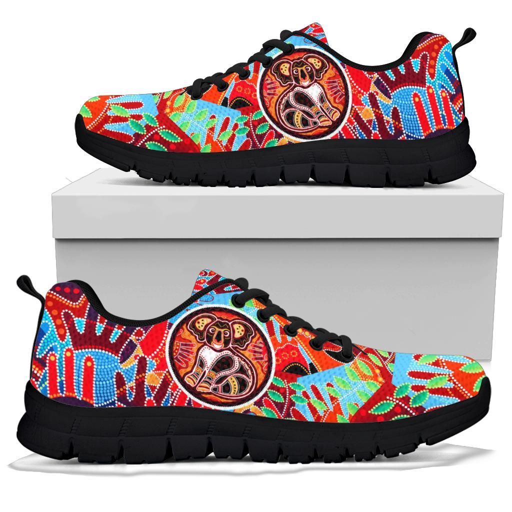 aboriginal-sneakers-koala-and-hand-art-dot-painting-shoes