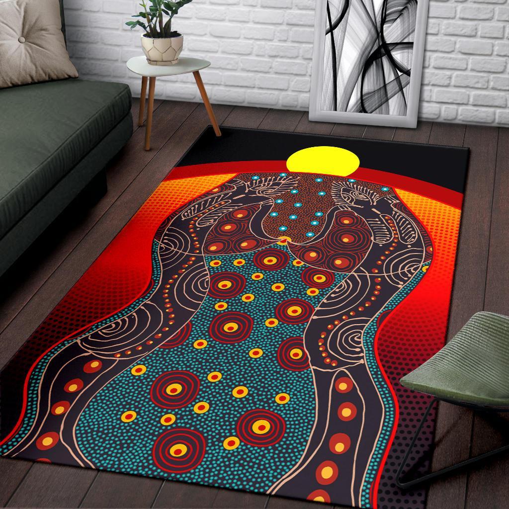 area-rug-aboriginal-sublimation-dot-pattern-style-red