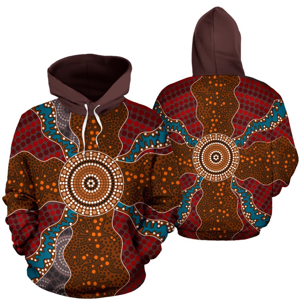 hoodie-aboriginal-dot-painting-hoodie-ver06-unisex