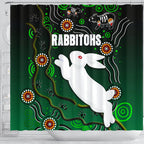 rabbitohs-shower-curtain-simple-indigenous
