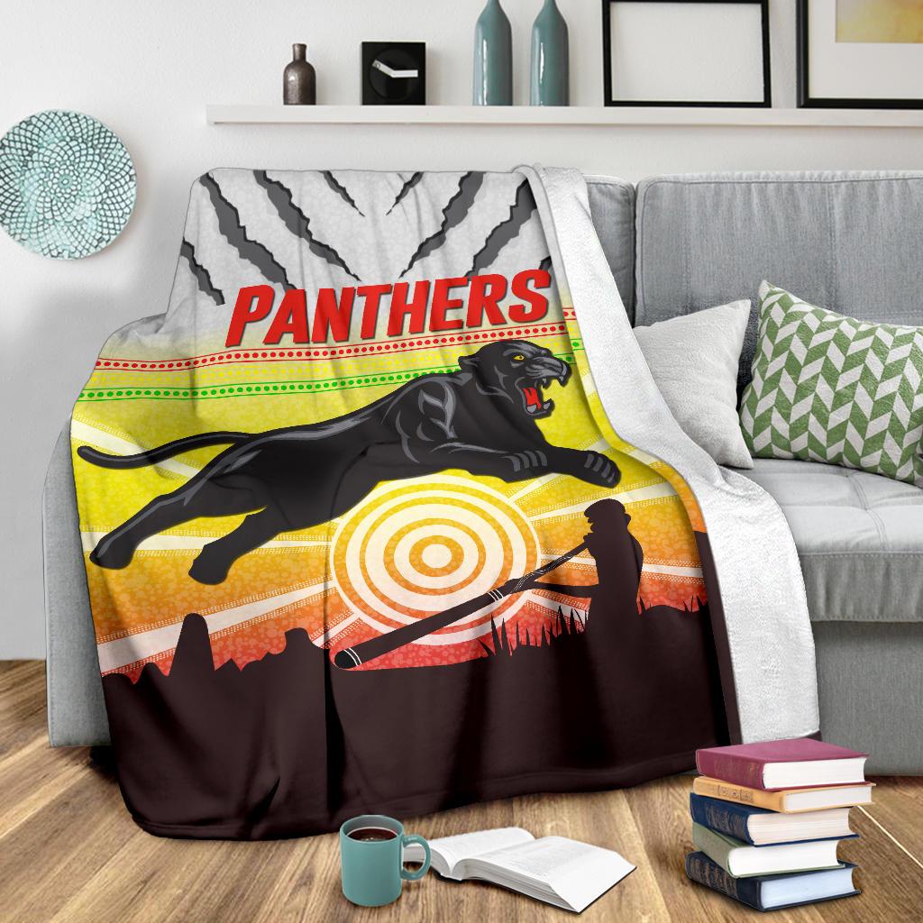 panthers-premium-blanket-indigenous-setting-sun