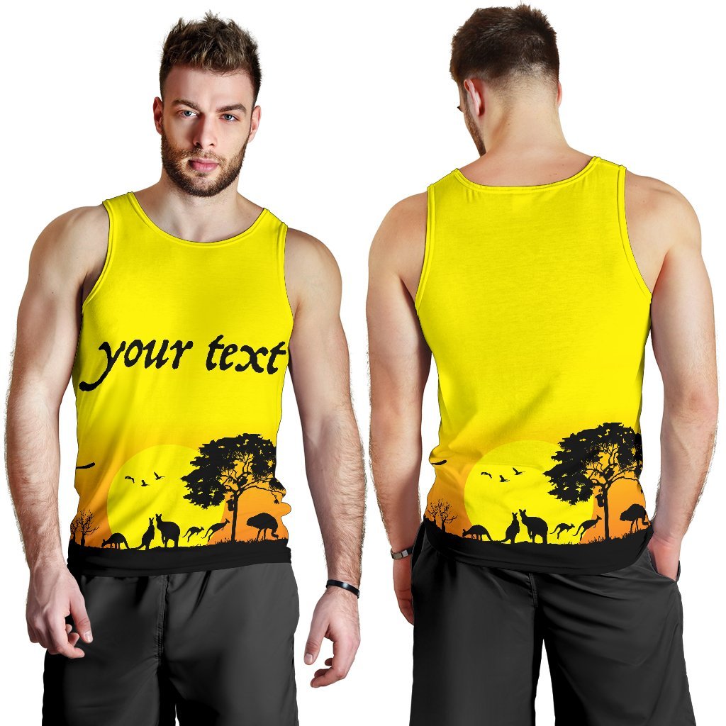 custom-text-mens-tank-top-sunset-australia-view