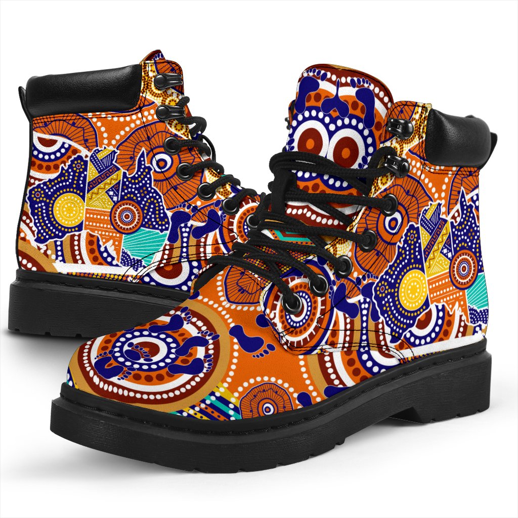 aboriginal-all-season-boots-australian-map-dot-painting