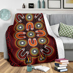 aboriginal-premium-blanket-aboriginal-dot-painting-flowers-style