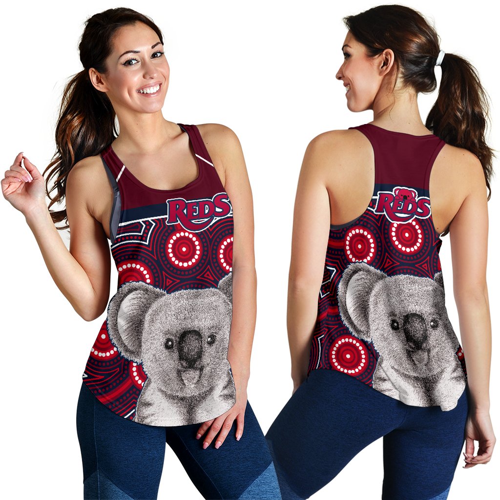 Reds Rugby Australian Women Racerback Tank Simple Indigenous Queensland - Vibe Hoodie