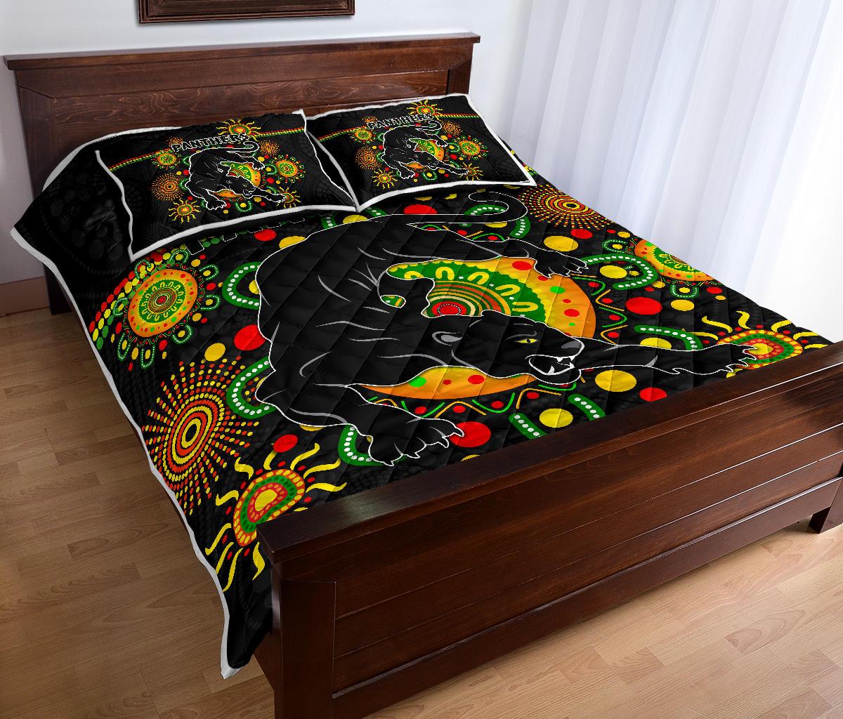 penrith-quilt-bed-set-indigenous-panthers-black