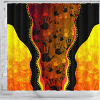 shower-curtain-aboriginal-rock-painting-hand-art-golden-style