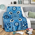 premium-blanket-indigenous-circle-dot-painting-blue-color