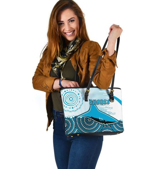 sharks-small-leather-tote-cronulla-indigenous-unique