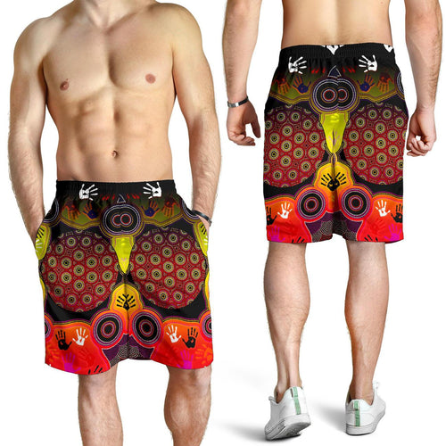 aboriginal-mens-shorts-indigenous-circle-dot-painting-hand-art