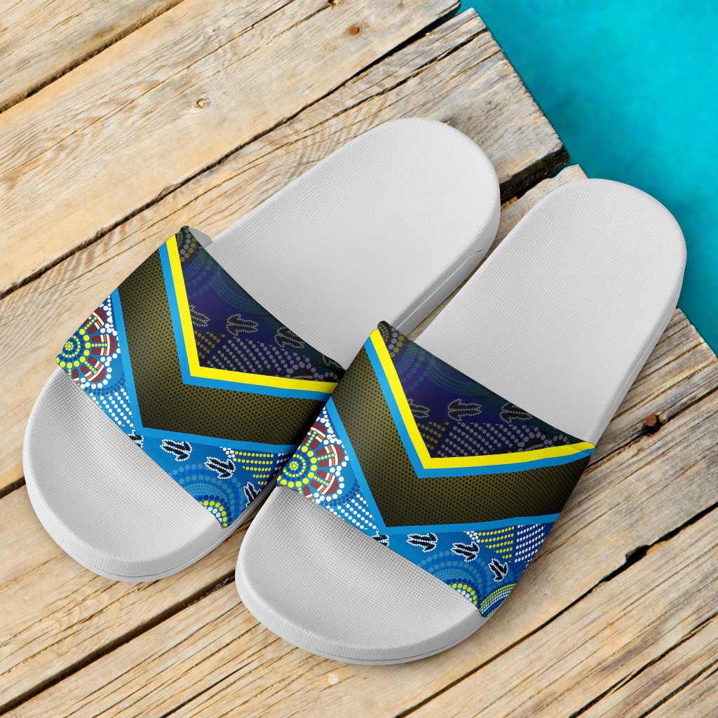 aboriginal-slide-sandals-dot-painting-indigenous-circle-patterns-ver-01