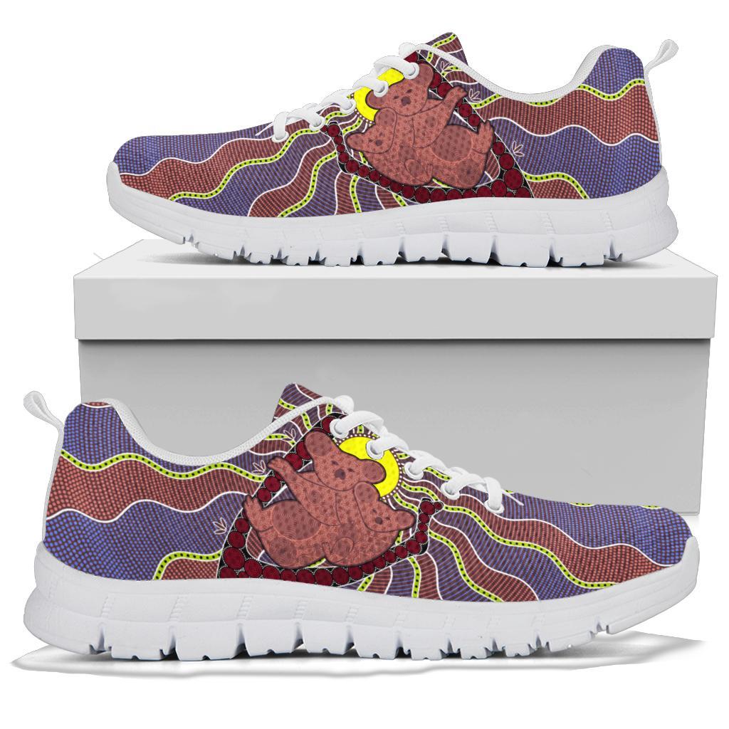aboriginal-sneakers-koala-family-patterns-sun-dot-painting