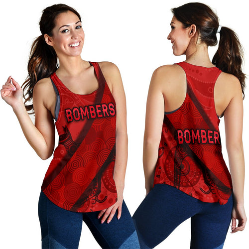 Essendon Women Racerback Tank Indigenous Bombers - Red - Vibe Hoodie