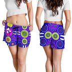 Shorts Women's - Aboriginal Family With Dot Painting art - Vibe Hoodie