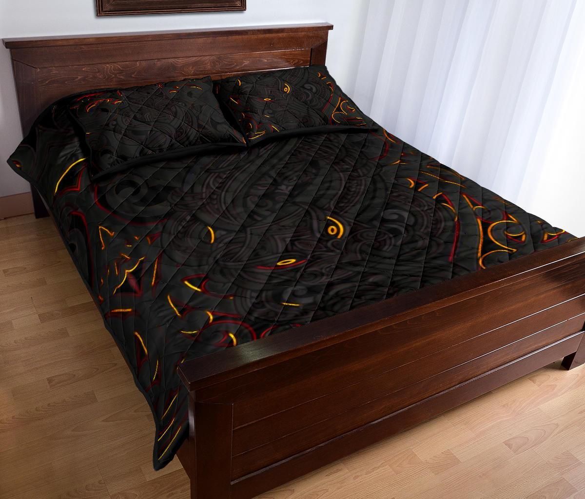 new-zealand-quilt-bed-set-maori-gods-quilt-and-pillow-cover-tumatauenga-god-of-war-black
