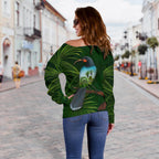 Huia Bird New Zealand Women's Off Shoulder Sweater - Vibe Hoodie