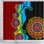 aboriginal-shower-curtain-indigenous-art-color-circle-patterns-blue-dream