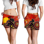 Aboriginal Women's Shorts, Aboriginal Lives Matter Flag Dot Painting Art - Vibe Hoodie