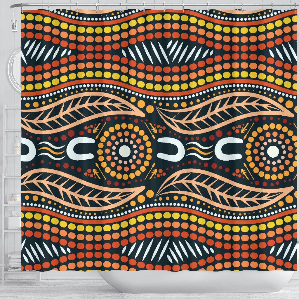 aboriginal-shower-curtain-indigenous-dot-painting